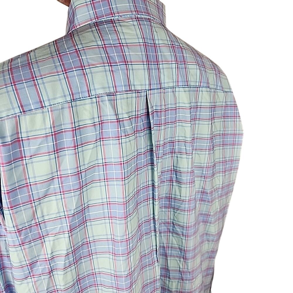 Vineyard Vines On The Go Shirt Men's XXL Blue Pink Plaid OTG Performance LS Brr - Picture 7 of 8
